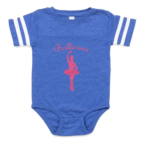 CafePress - Ballerina_Bew Pink - Cute Infant Baby Football Bodysuit