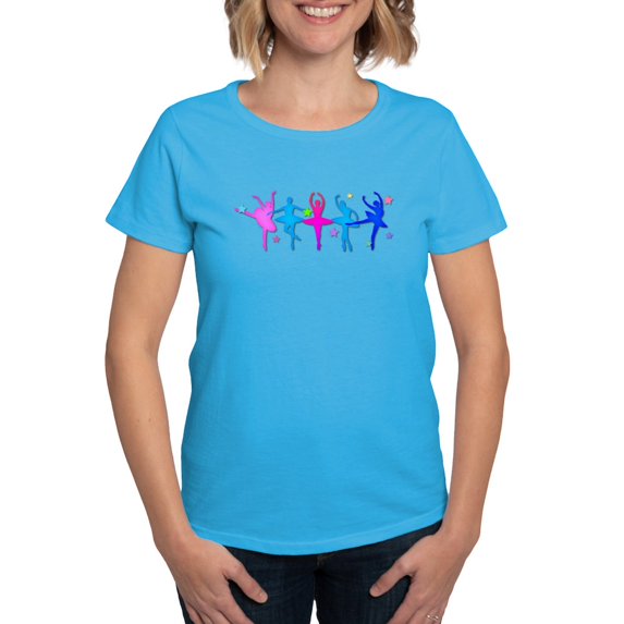 CafePress - Ballet Sillouettes T Shirt - Women's Traditional Fit Dark T-Shirt