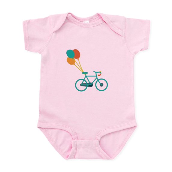 CafePress - Balloon Bike Body Suit - Baby Light Bodysuit, Size Newborn - 24 Months