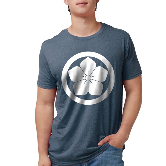 CafePress - Balloonflower In Circle Men's Deluxe T Shirt - Mens Tri-blend T-Shirt