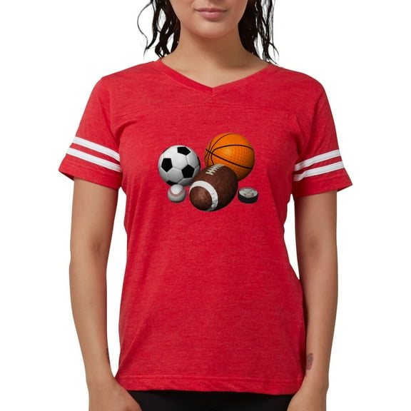 CafePress - Balls Women's Football T Shirt - Womens Football Shirt