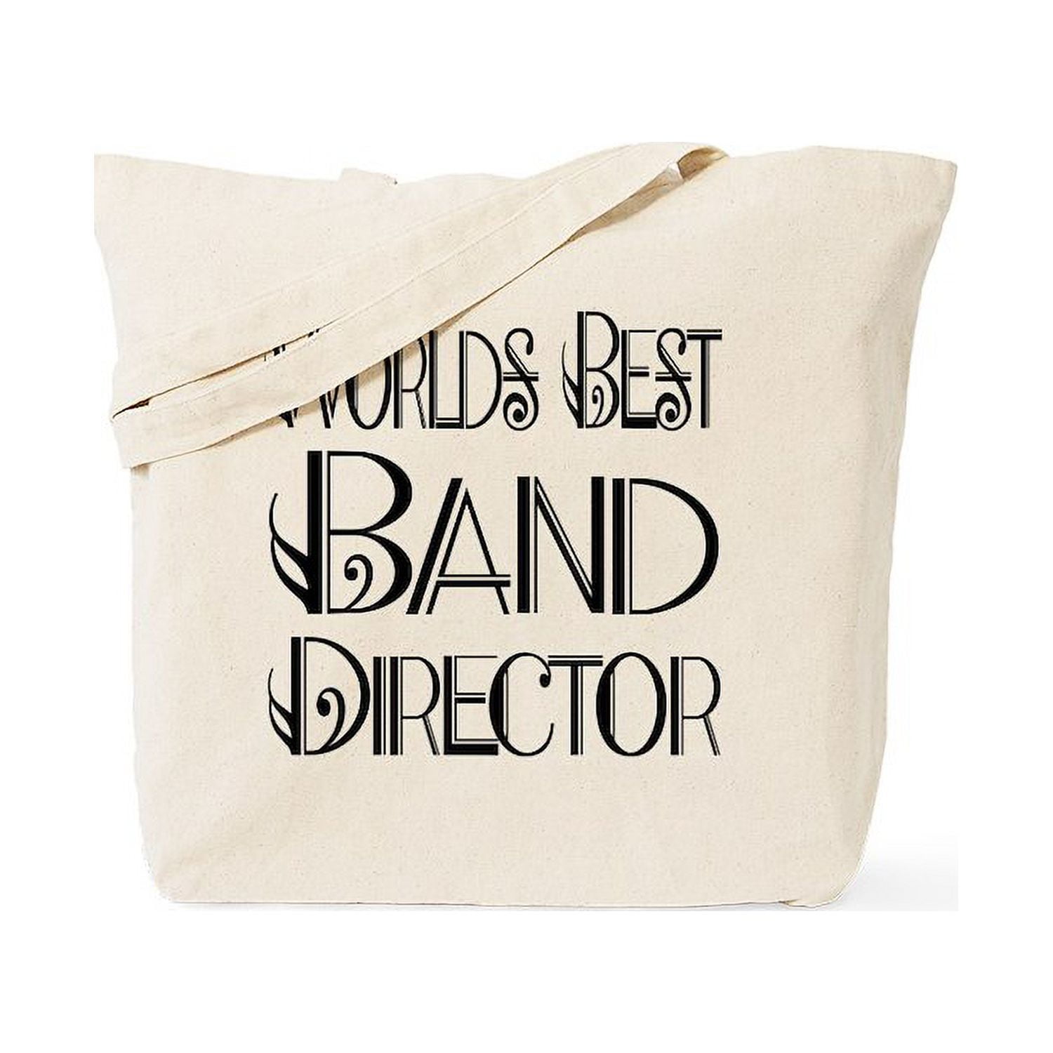 CafePress Handbell Director Natural Canvas Tote Bag - Reusable Shopping Bag, Two Sizes - View #7