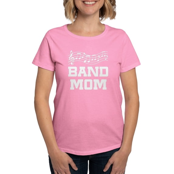 CafePress - Band Mom Staff Women's Dark T Shirt - Women's Traditional Fit Dark T-Shirt