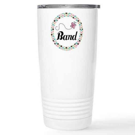 CafePress - Band On Dotted Circle Mugs - Insulated Stainless Steel Travel Tumbler 20 oz.