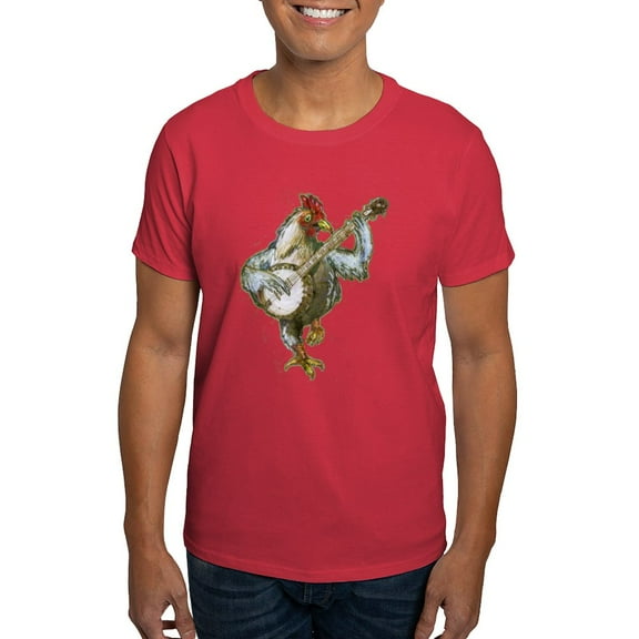 CafePress - Banjo Chicken T Shirt - Men's Classic Graphic Cotton T-Shirt