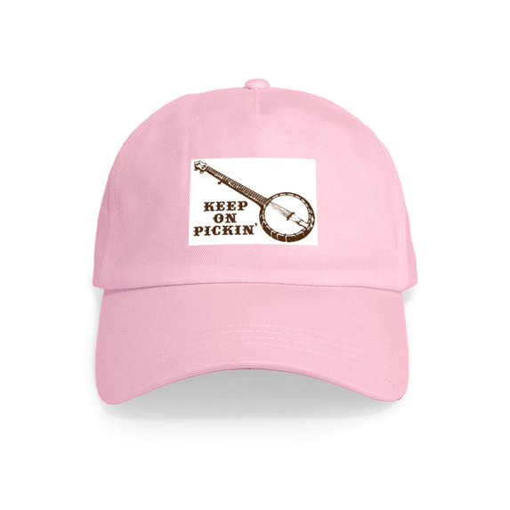CafePress - Banjo Keep On Pickin' Cap - Adjustable 100% Brushed Unisex Casual Cotton Baseball Cap, Beige, 1