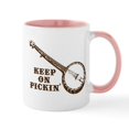thumbnail image 1 of CafePress - Banjo Keep On Pickin' Mug - 11 oz Ceramic Mug - Novelty Coffee Tea Cup, 1 of 4