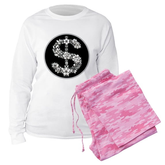 CafePress - Banker Financial Planner Floral - Women's Long Sleeve Relaxed Fit Cotton Light Pajama Set