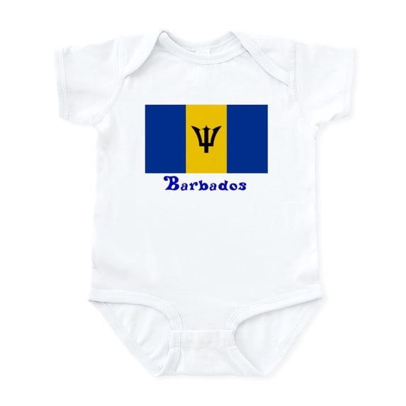 CafePress - Barbados Flag Infant Bodysuit - Baby Light Bodysuit, Size Newborn - 24 Months