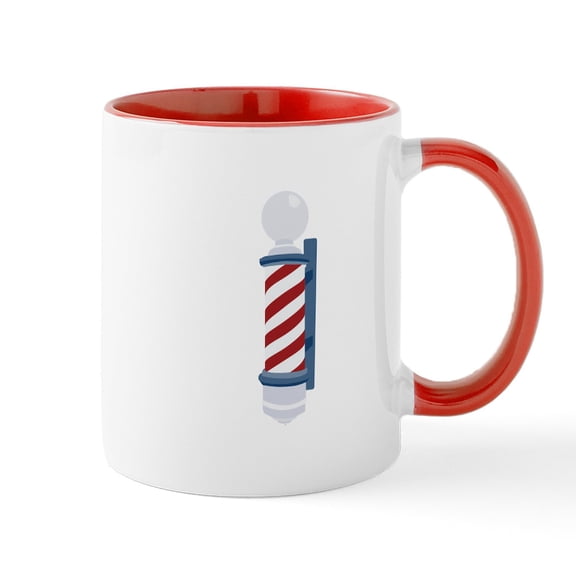 CafePress - Barber Pole Mugs - 11 oz Ceramic Mug - Novelty Coffee Tea Cup