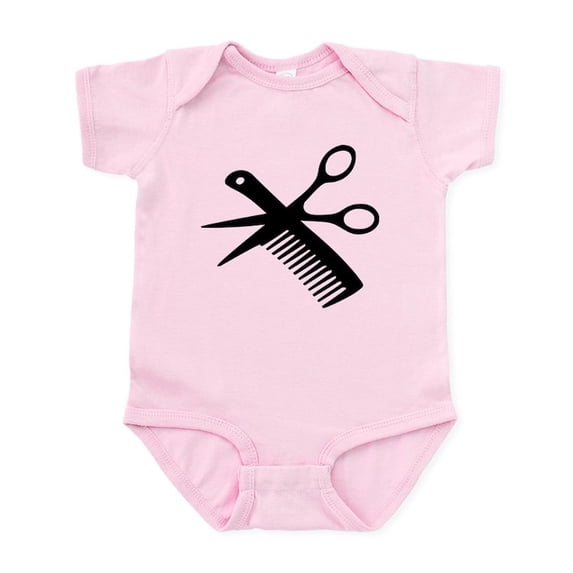 CafePress - Barber Scissors Hairdresser Infant Bodysuit - Baby Light Bodysuit, Size Newborn - 24 Months