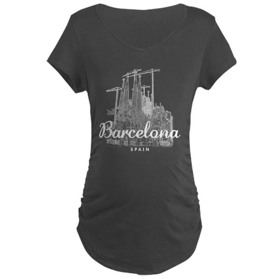 CafePress - Barcelona_10X10_Apparel_Las Maternity Dark T Shirt - Maternity Dark T-Shirt