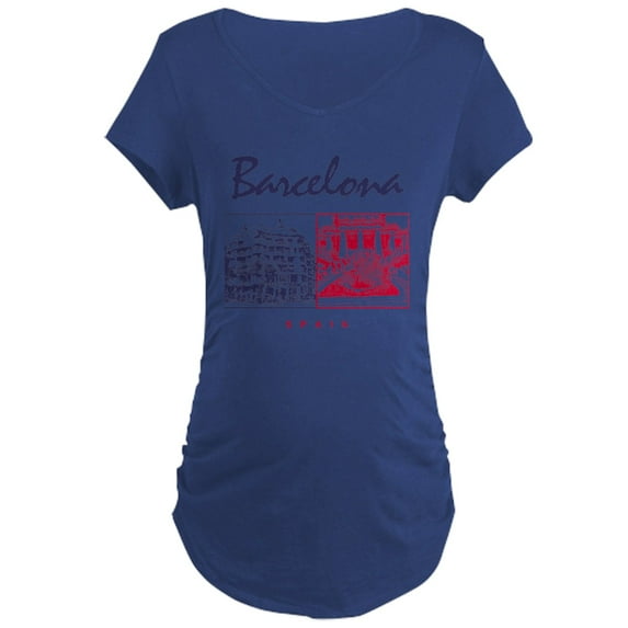 CafePress - Barcelona_7X7_Apparel_Casam Maternity Dark T Shirt - Maternity Dark T-Shirt