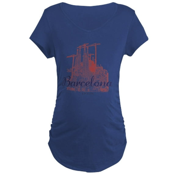 CafePress - Barcelona_7X7_Lasagradafami Maternity Dark T Shirt - Maternity Dark T-Shirt