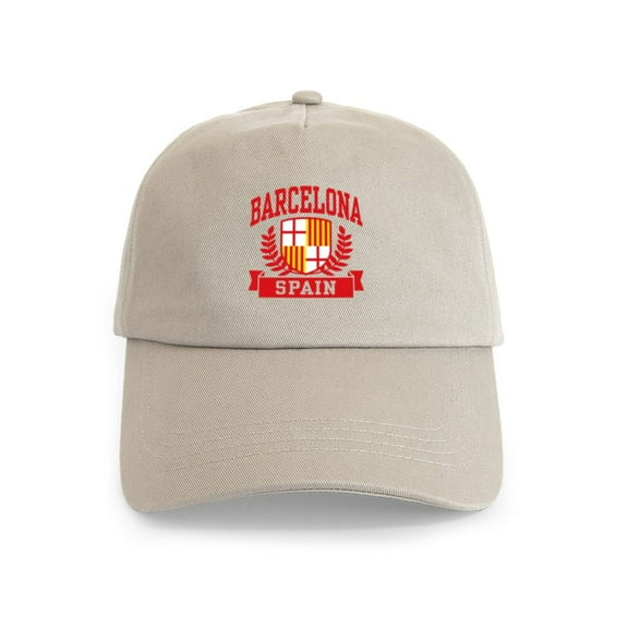 CafePress - Barcelona Cap - Adjustable 100% Brushed Unisex Casual Cotton Baseball Cap, Beige, 1