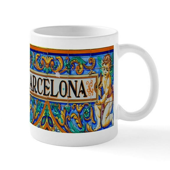 CafePress - Barcelona Mosaica Mugs - 11 oz Ceramic Mug - Novelty Coffee Tea Cup
