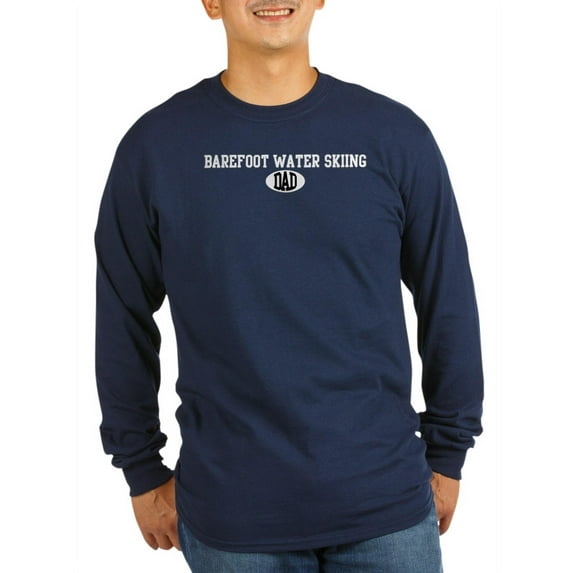 CafePress - Barefoot Water Skiing Dad (Da Long Sleeve Dark T-S - Long Sleeve Dark T-Shirt