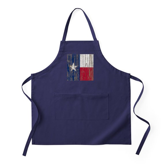 CafePress - Barn Wood Texas Flag Apron (Dark) - Kitchen Apron with Pockets, Grilling Apron, Baking Apron