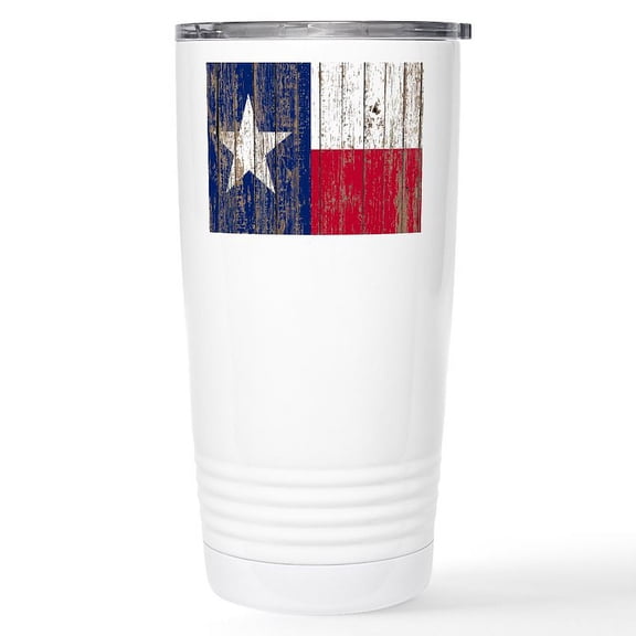 CafePress - Barn Wood Texas Flag Stainless Steel Travel Mug - Insulated Stainless Steel Travel Tumbler 20 oz.