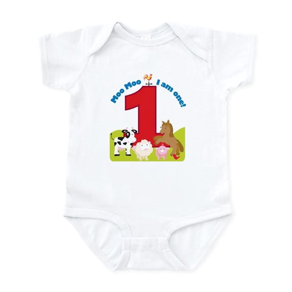CafePress - Barnyard 1St Birthday Infant Bodysuit - Baby Light Bodysuit, Size Newborn - 24 Months