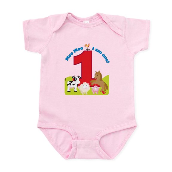 CafePress - Barnyard 1St Birthday Infant Bodysuit - Baby Light Bodysuit, Size Newborn - 24 Months