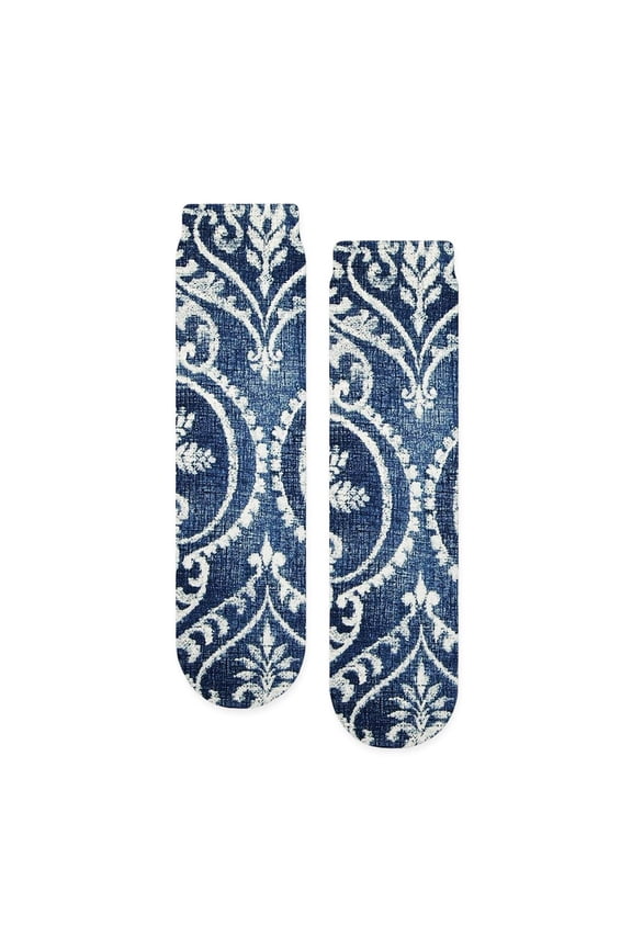 - Baroque Denim - Unisex Novelty Printed Crew Adult Socks