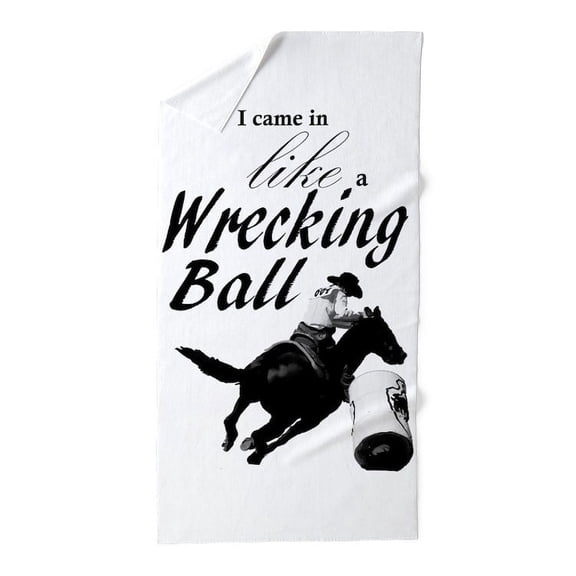 CafePress - Barrel Racer: Wrecking Ball - Large Beach Towel, Soft 30"x60" Towel with Unique Design