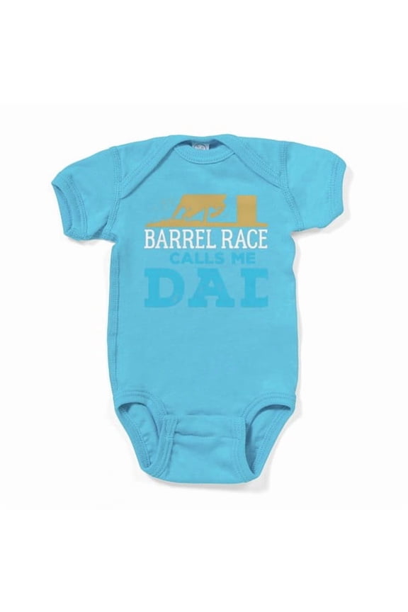 - Barrel Racing Dad My Favorite Barrel Racer Calls M - Cute Infant Baby Bodysuit Romper