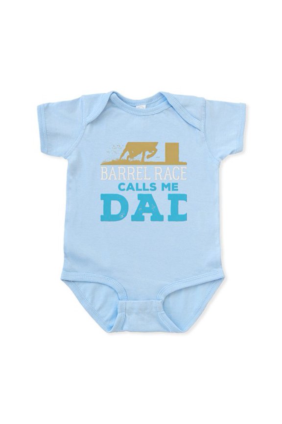 - Barrel Racing Dad My Favorite Barrel Racer Calls M - Cute Infant Baby Bodysuit Romper