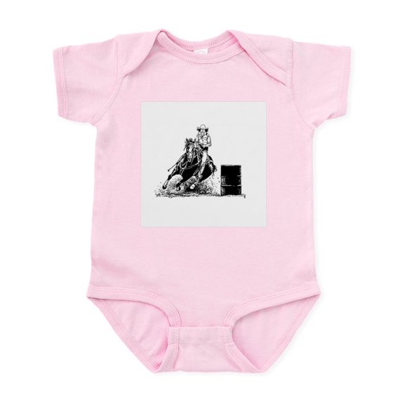 CafePress - Barrel Racing Infant Bodysuit - Baby Light Bodysuit, Size Newborn - 24 Months