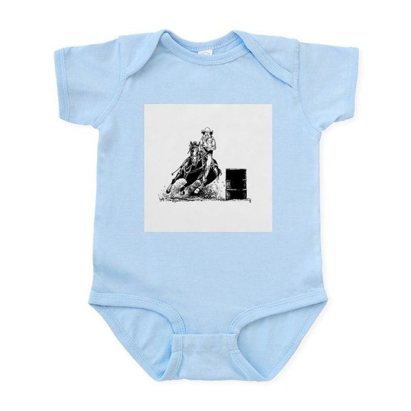 CafePress - Barrel Racing Infant Bodysuit - Baby Light Bodysuit, Size Newborn - 24 Months