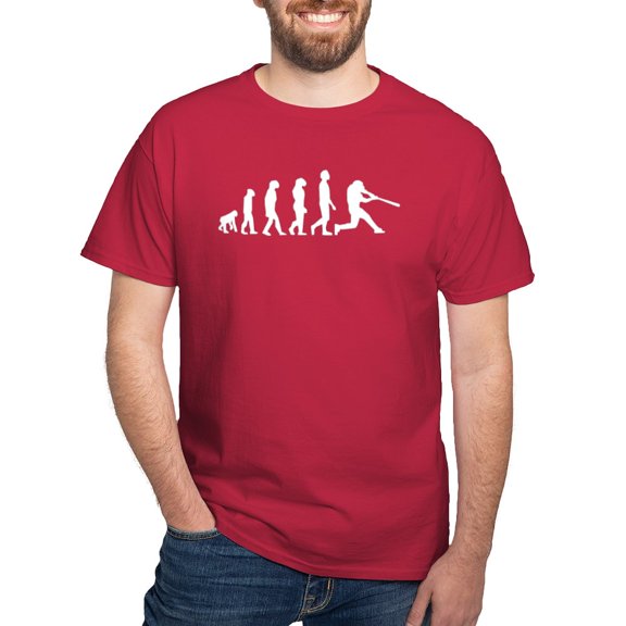CafePress - Baseball Batter Evolution T Shirt - Men's Classic Graphic Cotton T-Shirt