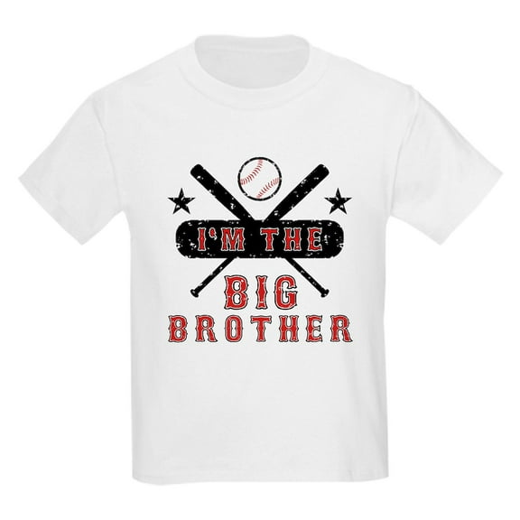 CafePress - Baseball Big Brother Kids Light T Shirt - Light T-Shirt Kids XS-XL