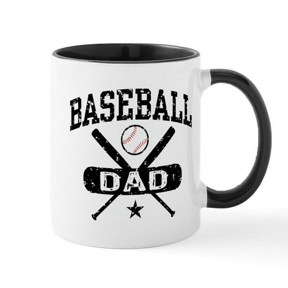CafePress - Baseball Dad Mug - 11 oz Ceramic Mug - Novelty Coffee Tea Cup