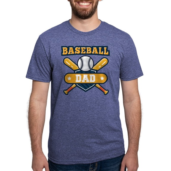 CafePress - Baseball Dad T Shirt - Mens Tri-blend T-Shirt