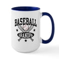thumbnail image 1 of CafePress - Baseball Grandpa Large Mug - 15 oz Ceramic Large White Novelty Mug, 1 of 4
