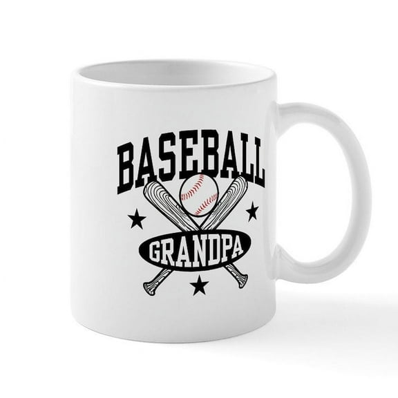CafePress - Baseball Grandpa Mug - 11 oz Ceramic Mug - Novelty Coffee Tea Cup