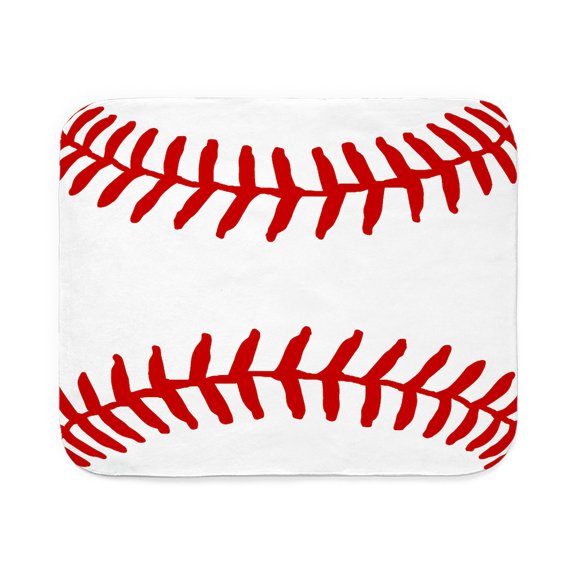 CafePress - Baseball Laces Square - Sherpa Fleece Throw Blanket 60" x 50"