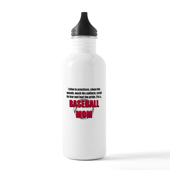 CafePress - Baseball Mom Stainless Water Bottle 1 - Stainless Steel Water Bottle, Sports Bottle, 1.0L