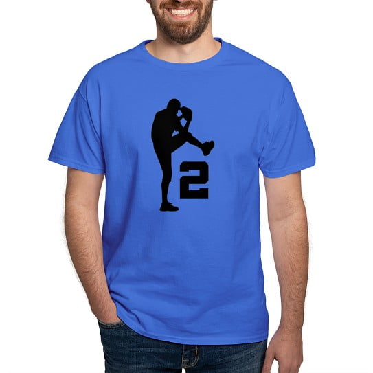 CafePress - Baseball Pitcher Number 2 White T Shirt - Men's Classic
