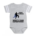 thumbnail image 1 of CafePress - Baseball Superhero - Cute Infant Baby Football Bodysuit, 1 of 3
