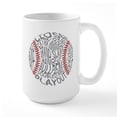 thumbnail image 1 of CafePress - Baseball Word Cloud - 15 oz Ceramic Large White Novelty Mug, 1 of 6