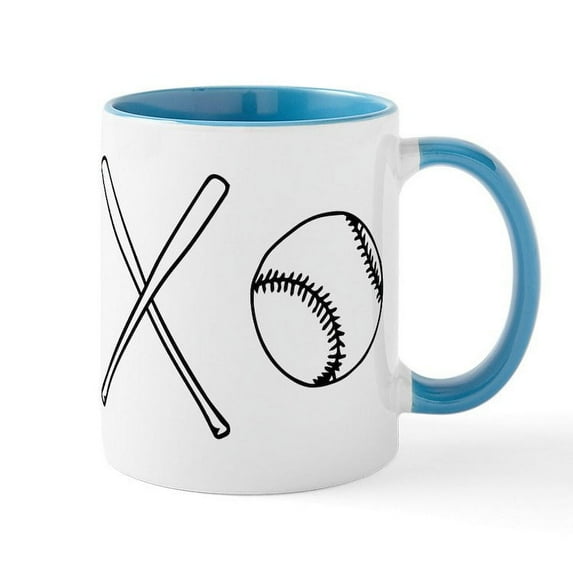 CafePress - Baseballs And Bats - 11 oz Ceramic Mug - Novelty Coffee Tea Cup