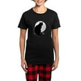 thumbnail image 1 of CafePress - Basic Black Cat Women's Dark Pajamas - Women's Short Sleeve Print T-Shirt and Pants Dark Cotton Pajama Set, 1 of 4
