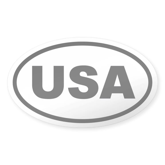 CafePress - Basic USA Oval Sticker - Sticker (Oval)