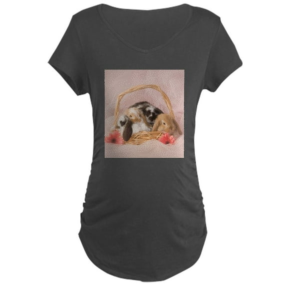 CafePress - Basket Bunnies Maternity Dark T Shirt - Maternity Dark T-Shirt