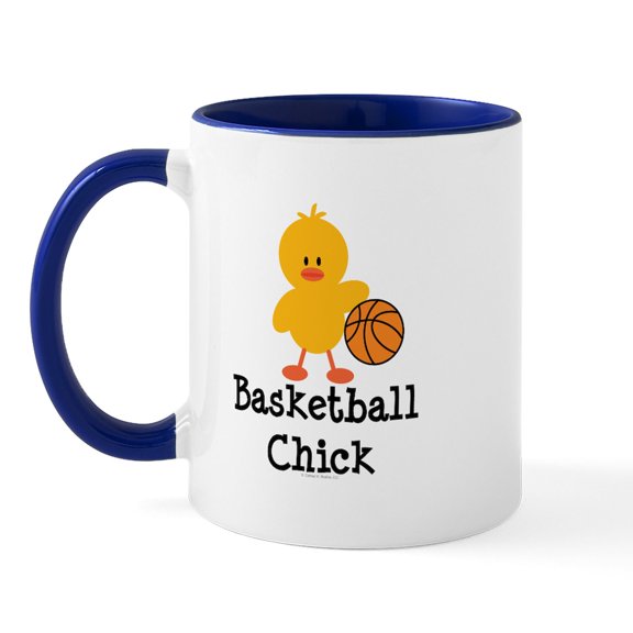 CafePress - Basketball Chick Mug - 11 oz Ceramic Mug - Novelty Coffee Tea Cup