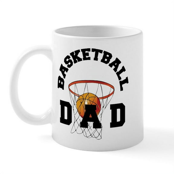 CafePress - Basketball DAD Mug - 11 oz Ceramic Mug - Novelty Coffee Tea Cup