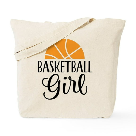 CafePress - Basketball Girl Gift Tote Bag - Unisex Canvas Tote Bag, Beige, 1-Piece