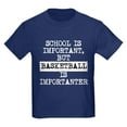 thumbnail image 1 of CafePress - Basketball Is Importanter T Shirt - Dark T-Shirt Kids XS-XL, 1 of 4